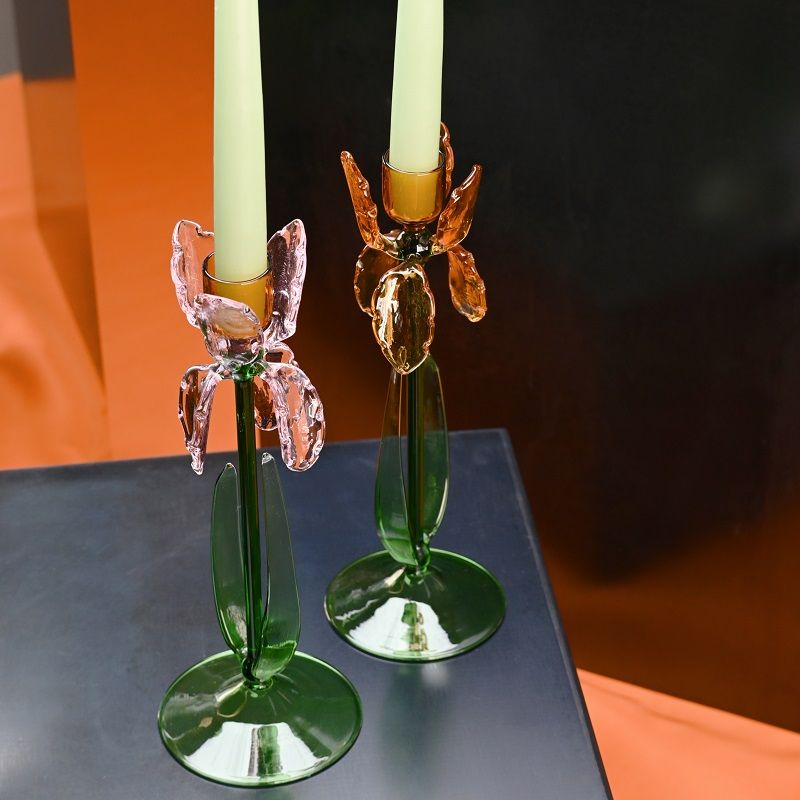 Iris Pink Candle Holder