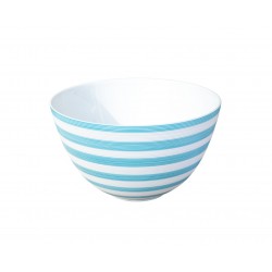 Hémisphère Turquoise Striped Medium Salad Bowl