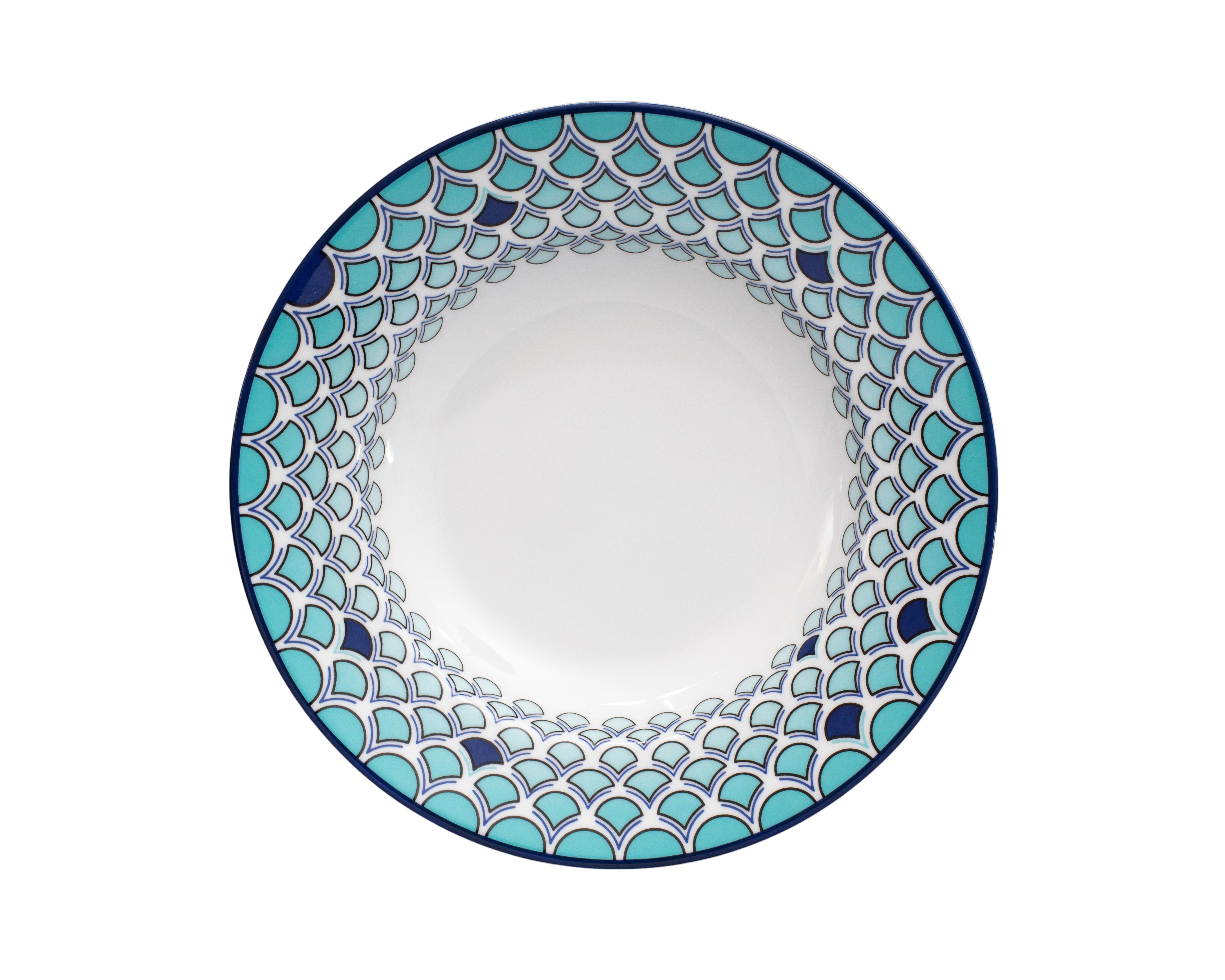 Capri Écailles Pasta Plate With Rim