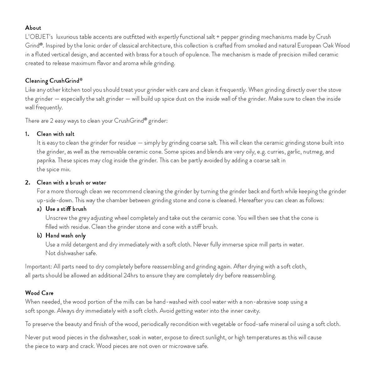 Ionic Salt and Pepper Mills Smoked Oak - Set of 2