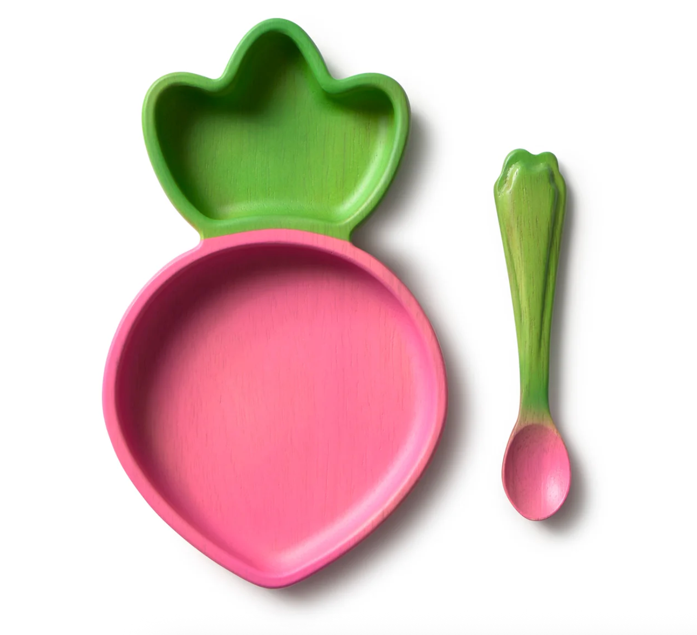 Ramona the Radish Kids' Tableware Set: Plate & Spoon