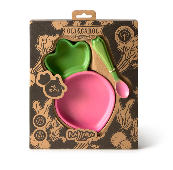 Ramona the Radish Kids' Tableware Set: Plate & Spoon