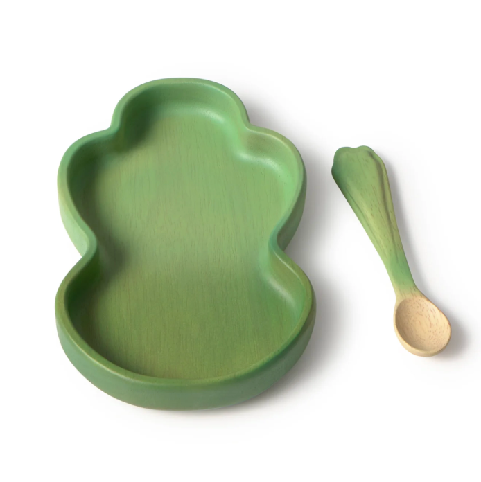 Kendall the Kale Kids' Tableware Set: Plate & Spoon