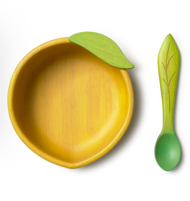 Lou the Lemon Kids' Tableware Set: Bowl & Spoon