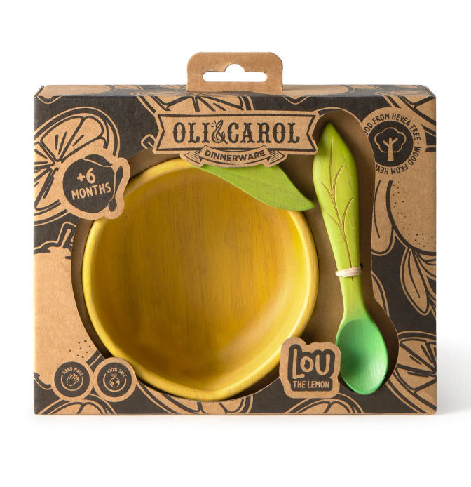Lou the Lemon Kids' Tableware Set: Bowl & Spoon
