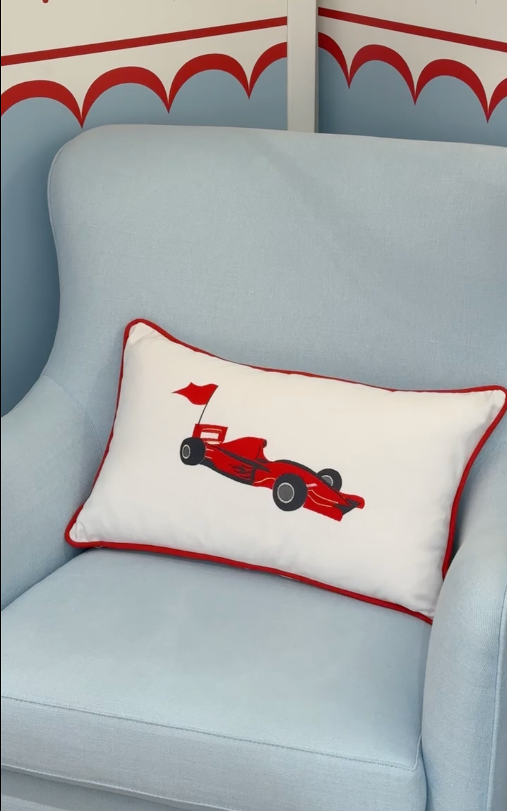 Race Car Puppy Pillow