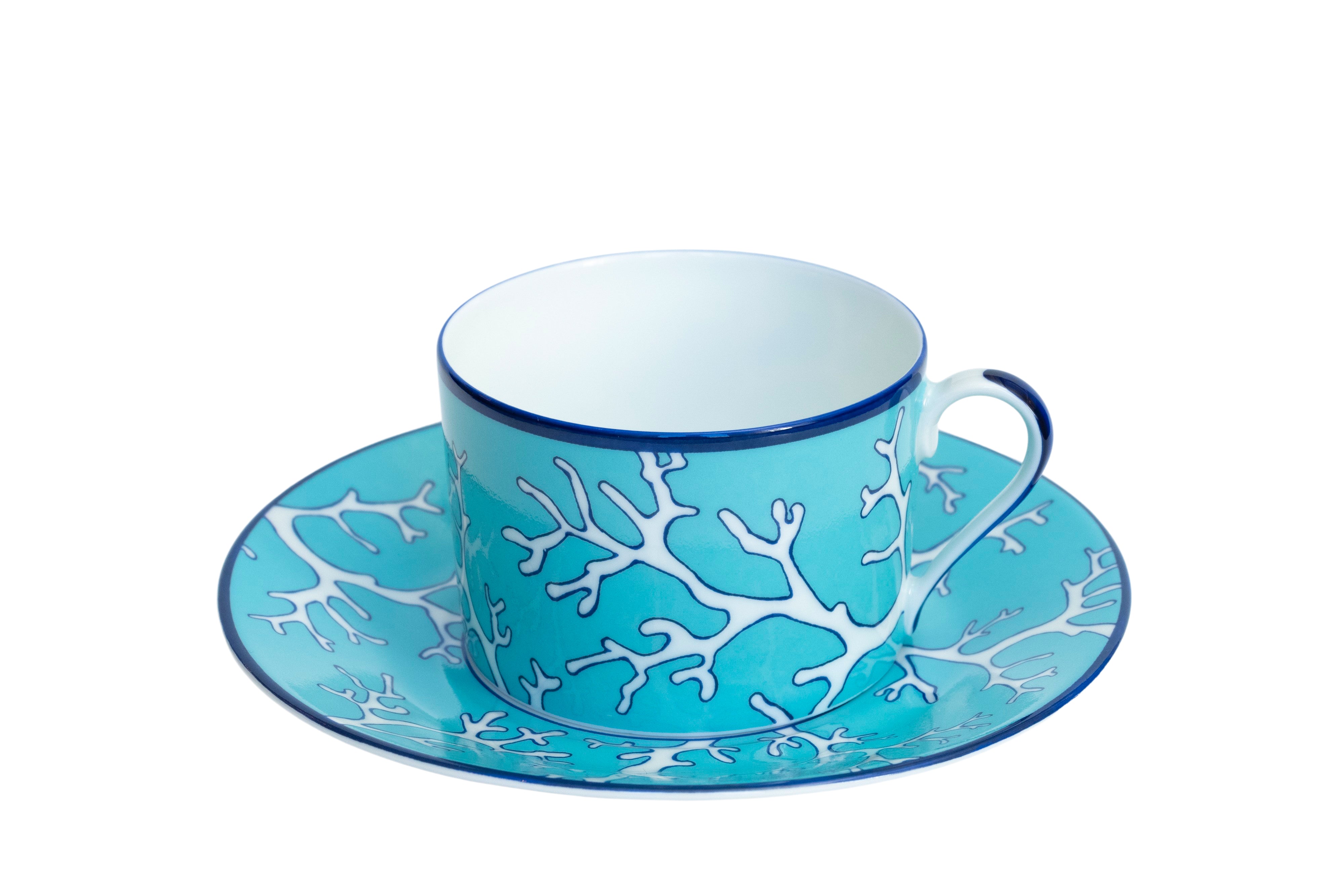 Capri Coral Tea Cup & Saucer
