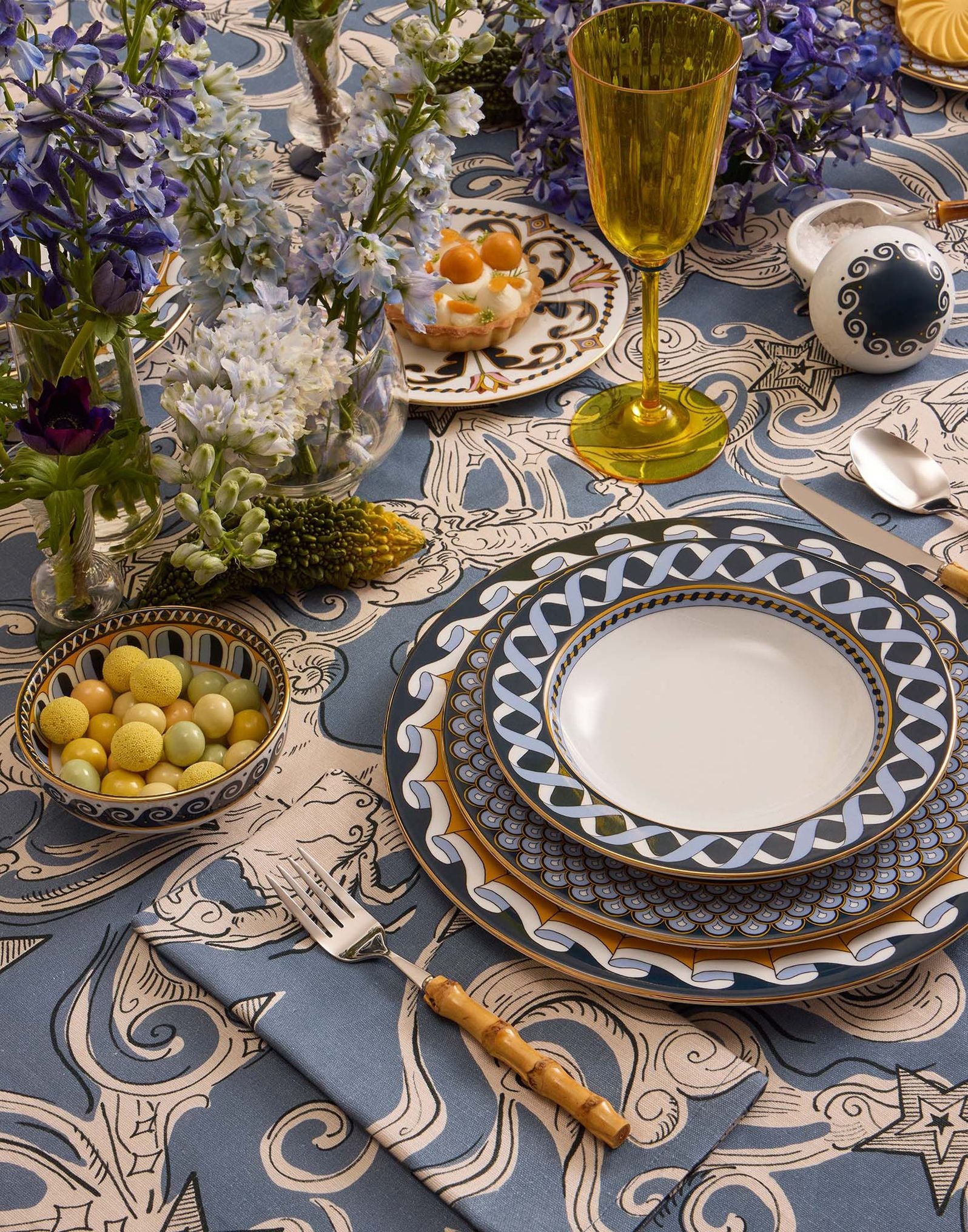 Poseidon Yellow Charger Plate