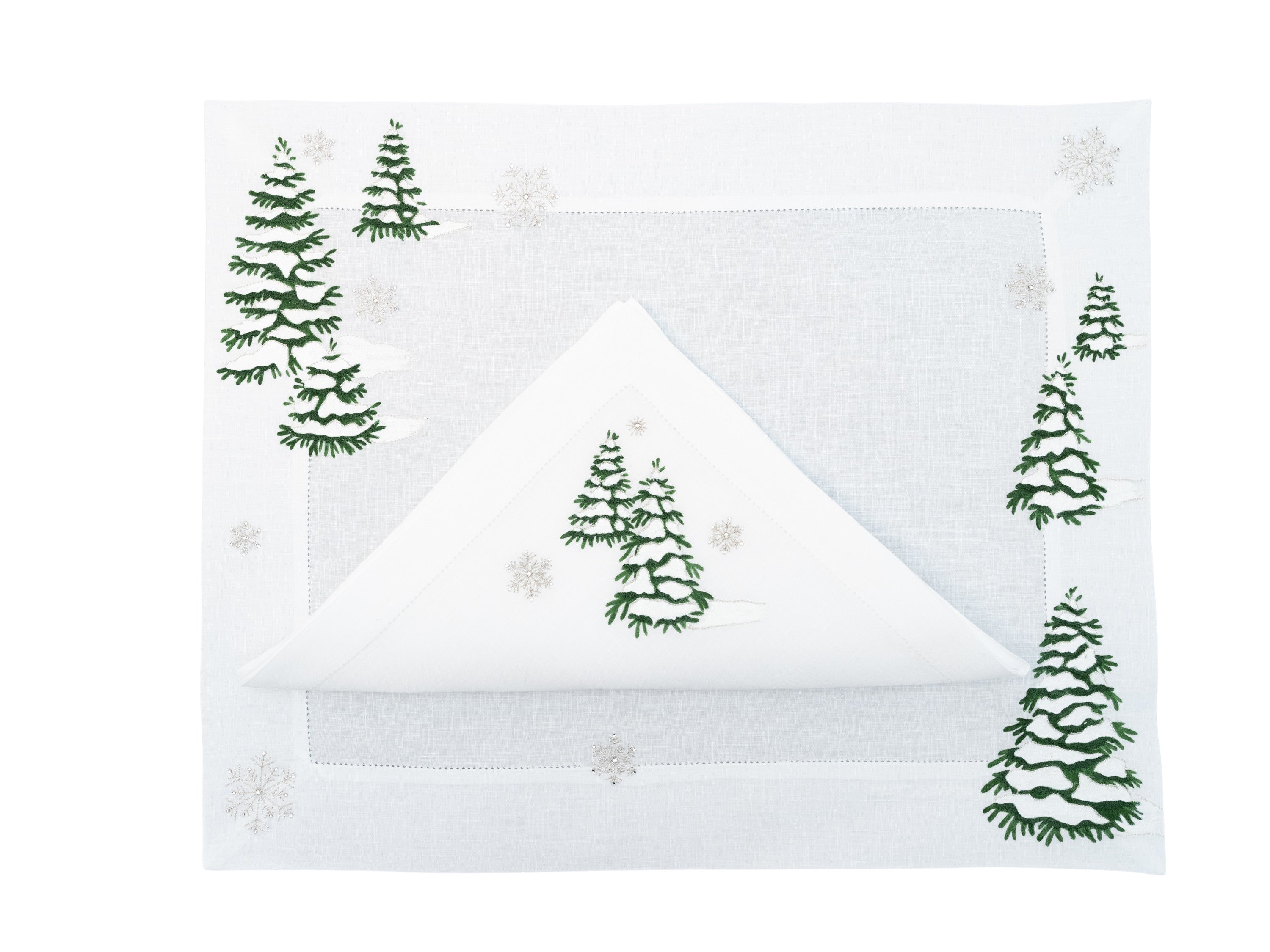 Snow Enchanted Forest Napkin - Set of 2