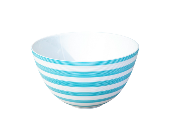 Hémisphère Turquoise Striped Medium Salad Bowl