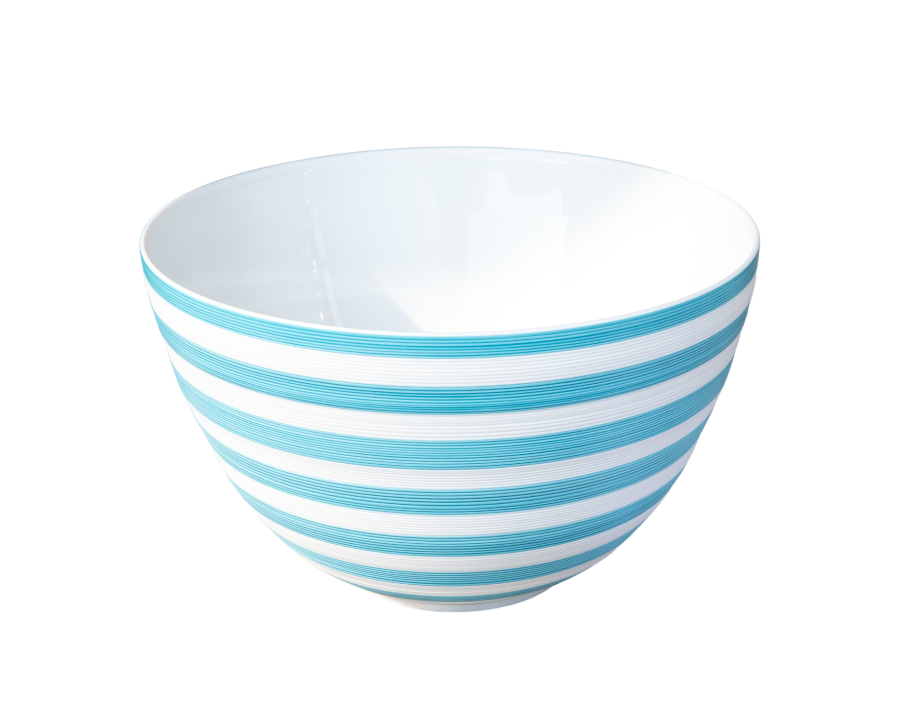 Hémisphère Turquoise Striped Extra-Large Salad Bowl