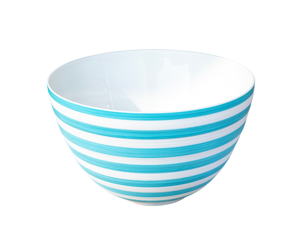 Hémisphère Turquoise Striped Extra-Large Salad Bowl