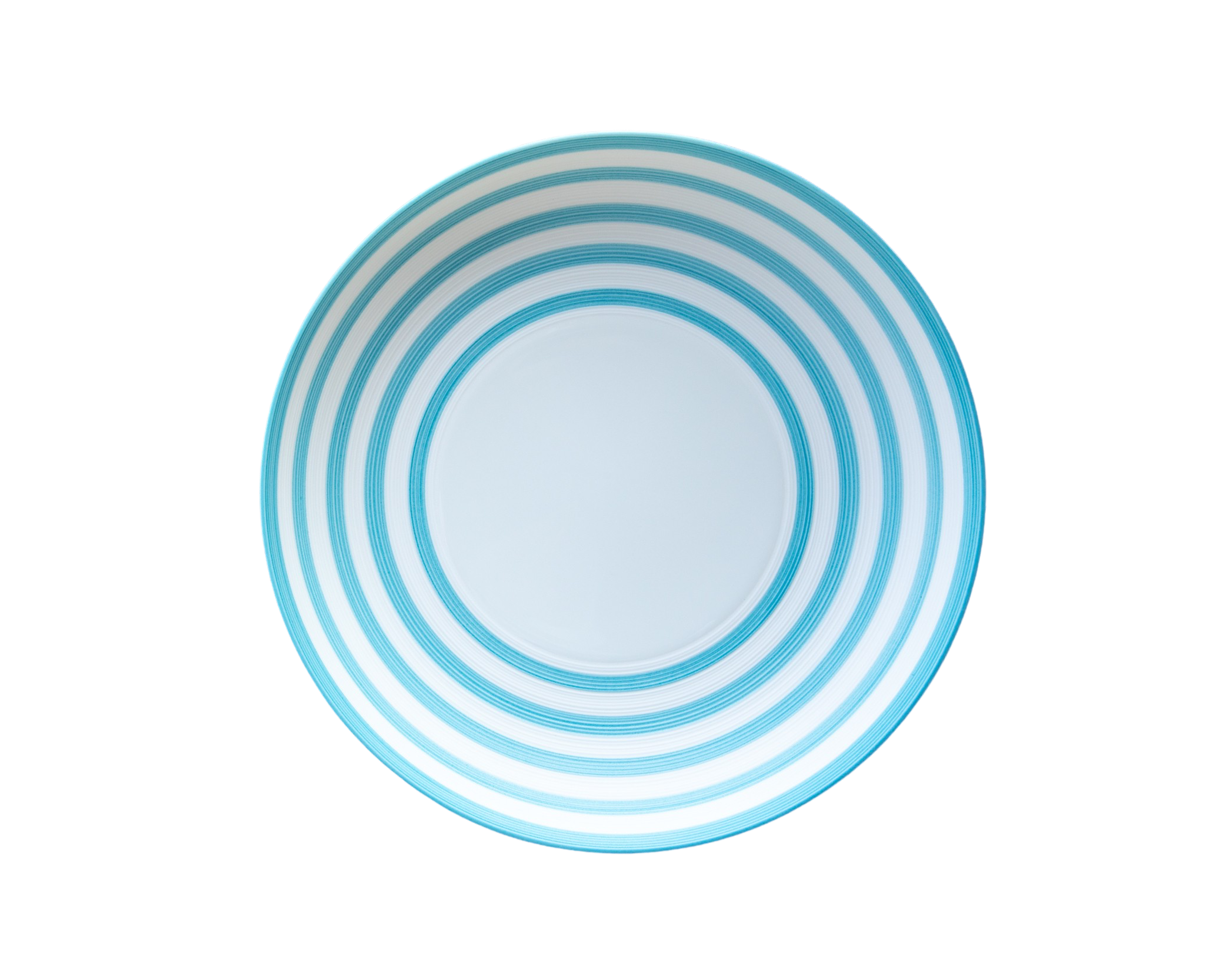 Hémisphère Turquoise Tea Cup Striped Plate