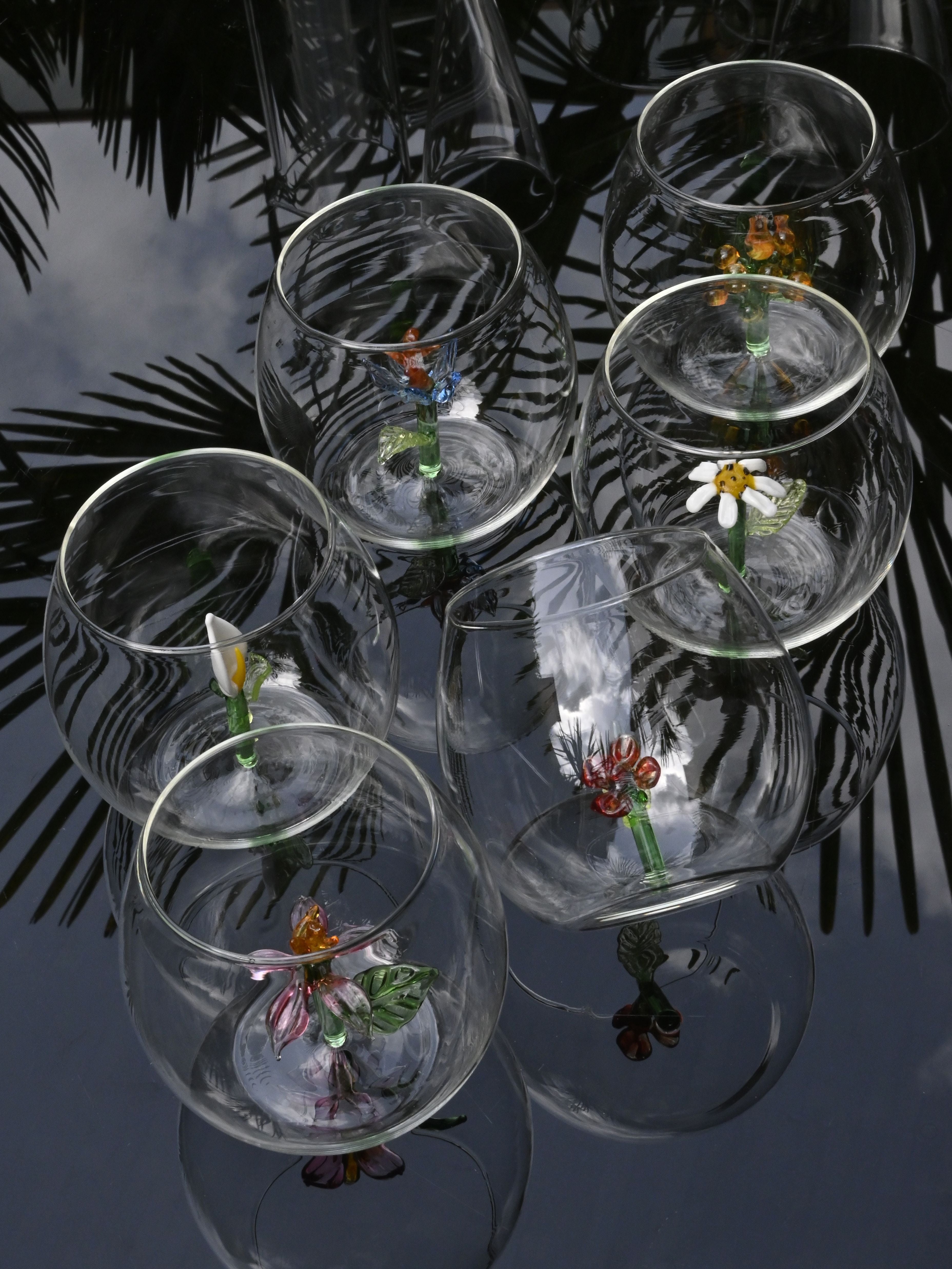 Flower Power Glasses (Set of 6)