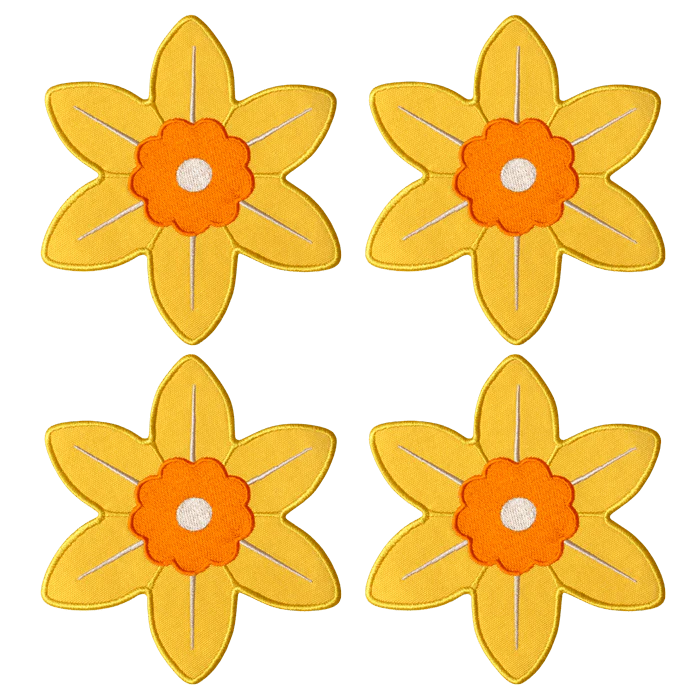Daffodil Coasters - Set of 4