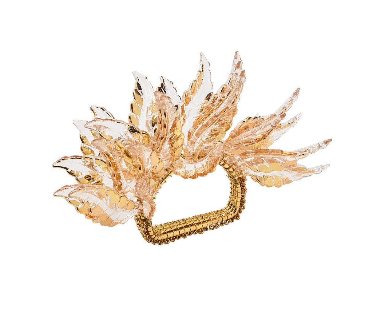 Gilded Leaves Napkin Ring - Set of 4