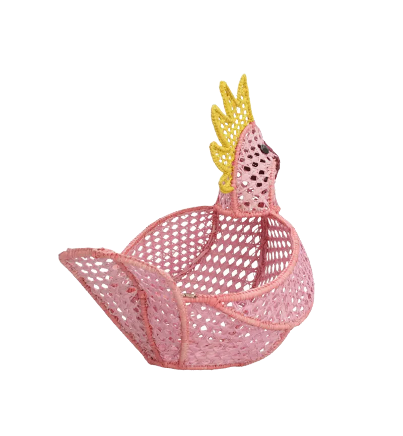 Pink Cockatoo Bread Basket