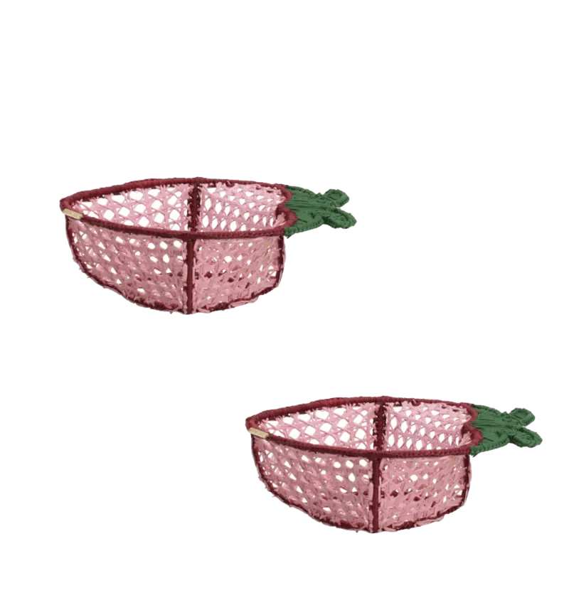 Amazon Strawberry Mini Bread Basket - Set of 2